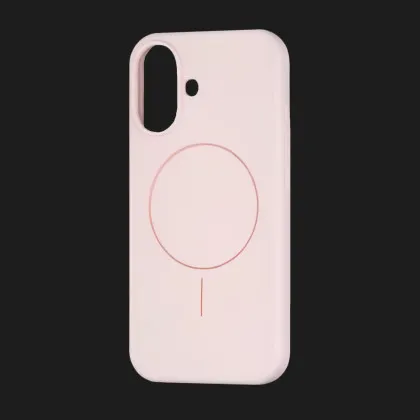 Чехол Colour Silicone case with MagSafe для iPhone 16 (Chalk Pink)