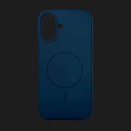 Чехол Colour Silicone case with MagSafe для iPhone 16 (Dark Blue)