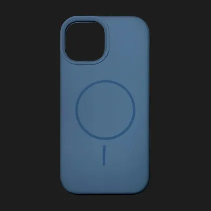 Чохол Colour Silicone case with MagSafe для iPhone 15 (Light Blue)