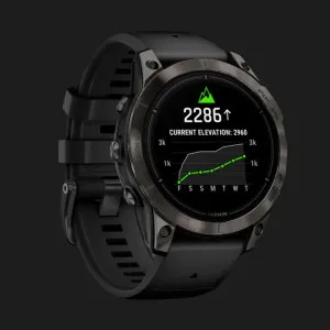 б/у Garmin Epix Pro (Gen 2) Sapphire 47mm Carbon Gray DLC Titanium with Black Band в Бердичеві