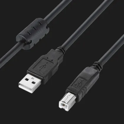 Кабель Colorway USB 2.0 AM to BM Print Cable 2m (Black) (CW-CBUB072-BK) в Берегові