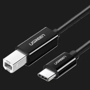 Кабель UGREEN US241 USB-C 2.0 to USB-B 2.0 Print Cable 2m (Black) в Сваляві