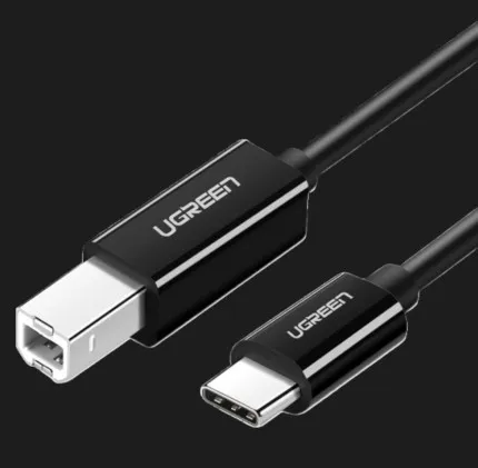 Кабель UGREEN US241 USB-C 2.0 to USB-B 2.0 Print Cable 2m (Black)