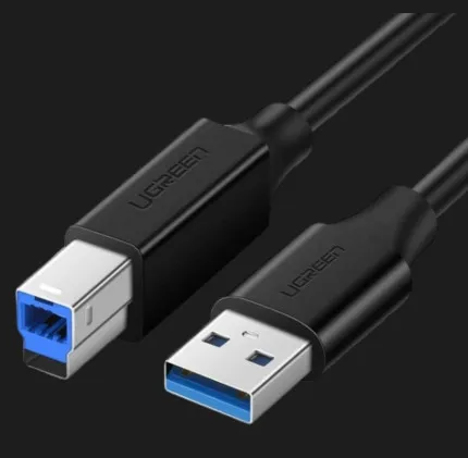 Кабель UGREEN US210 USB 3.0 AM to BM Print Cable 1m (Black)