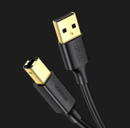 Кабель UGREEN US135 USB 2.0 AM to BM Print Cable 3m (Black)