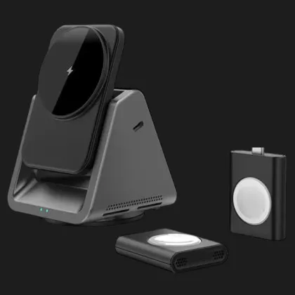 Беспроводная зарядка WiWU Wi-W018 3-in-1 Cableless Charger (Black) в Павлограде