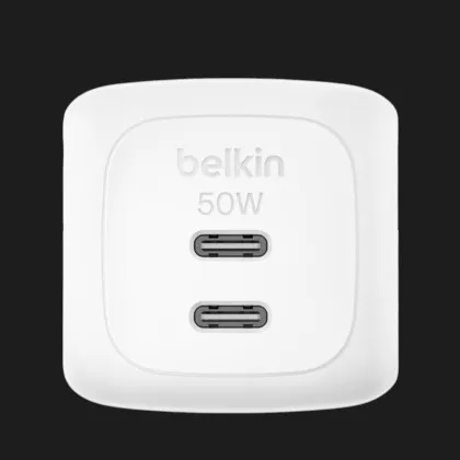 Блок живлення Belkin Home Charger 50W 2хUSB-С GAN PD PPS (White) в Самборі