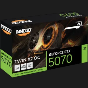 Відеокарта Inno3D GeForce RTX 5070 Twin X2 OC 12GB (N50702-12D7X-195064N)