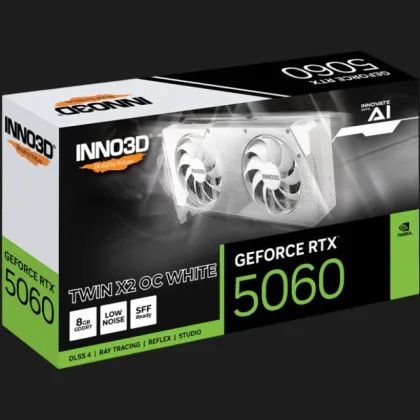 Відеокарта Inno3D GeForce RTX 5060 Twin X2 OC 8GB (N50602-08D7X-195070W) (White)