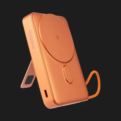 Зарядний пристрій Power Bank Gelius Fluxen GP-PBW120 Magnetic Wireless Charge Qi2 15W 10000mAh (Orange)
