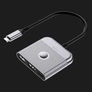 Адаптер WiWU Traveling 3 in 1 USB-C Hub (Gray) в Херсоне