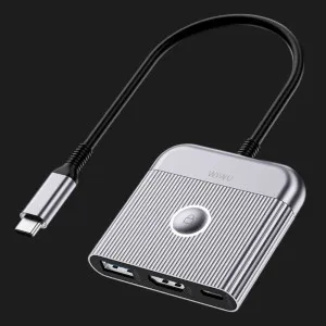 Адаптер WiWU Traveling 3 in 1 USB-C Hub (Gray) в Херсоне