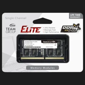 Оперативна памʼять Team Elite SO-DIMM DDR4 8GB 1x8GB 2400MHz (TED48G2400C16-S01)