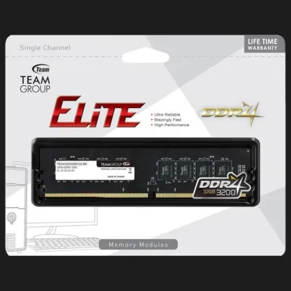 Оперативная память Team Elite DDR4 32GB 1x32GB 3200MHz (TED432G3200C2201)
