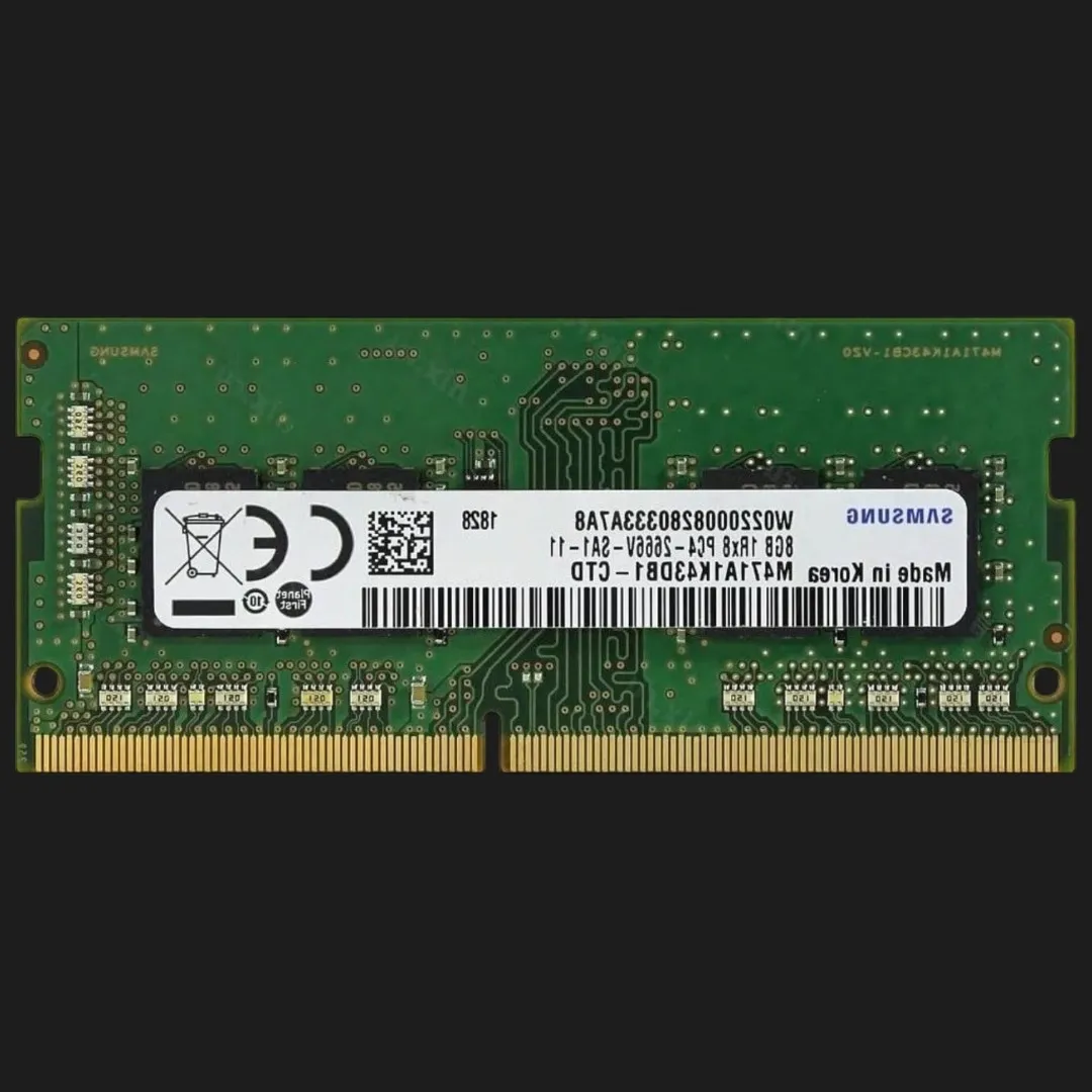 Оперативна памʼять Samsung SO-DIMM DDR4 8GB 1x8GB 2666MHz (M471A1K43DB1-CTD)