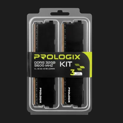 Оперативная память Prologix Black DDR5 32GB 2x16GB 5600MHz (PRO32GB5600B5K)