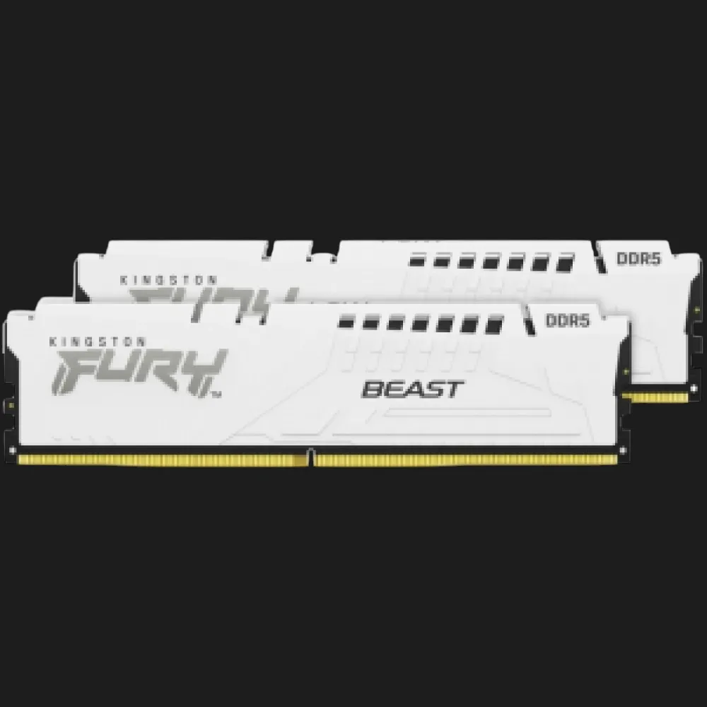 Оперативна памʼять Kingston Fury Beast White DDR5 64GB 2x32GB 5600MHz (KF556C36BWEK2-64)