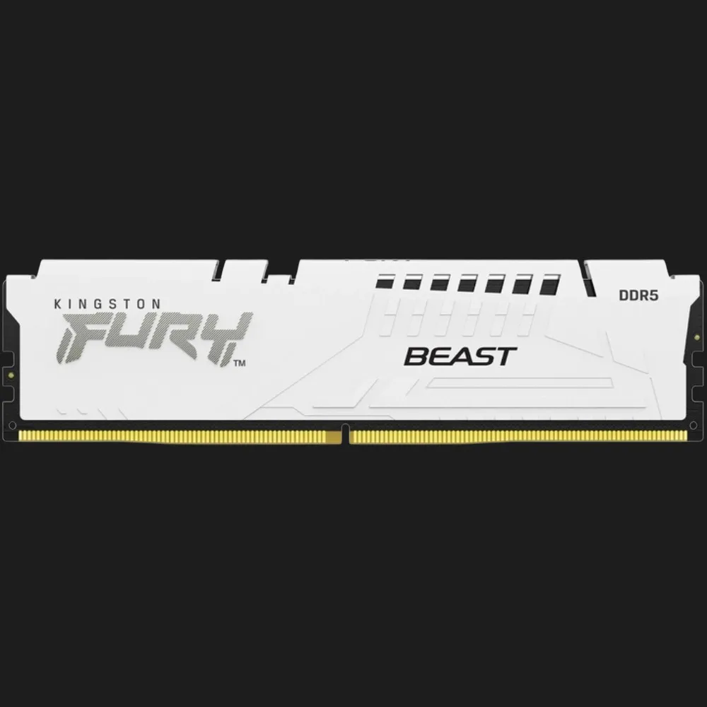 Оперативна памʼять Kingston Fury Beast White DDR5 16GB 1x16GB 6400MHz (KF564C32BWE-16)