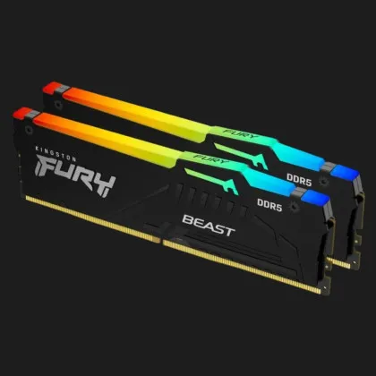 Оперативна памʼять Kingston Fury Beast RGB DDR5 64GB 2x32GB 5600MHz (KF556C40BBAK2-64)