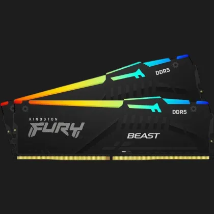 Оперативна памʼять Kingston Fury Beast RGB DDR5 64GB 2x32GB 5600MHz (KF556C40BBAK2-64)
