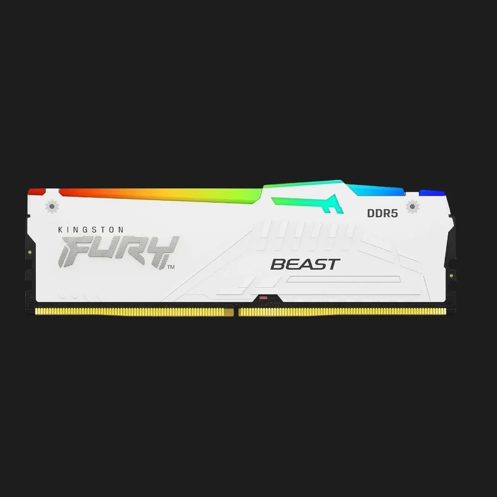 Оперативна памʼять Kingston Fury Beast White DDR5 16GB 1x16GB 6000MHz (KF560C30BWEA-16)