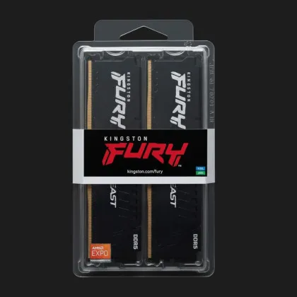 Оперативна памʼять Kingston Fury Beast Black DDR5 16GB 2x8GB 5600MHz (KF556C36BBEK2-16)