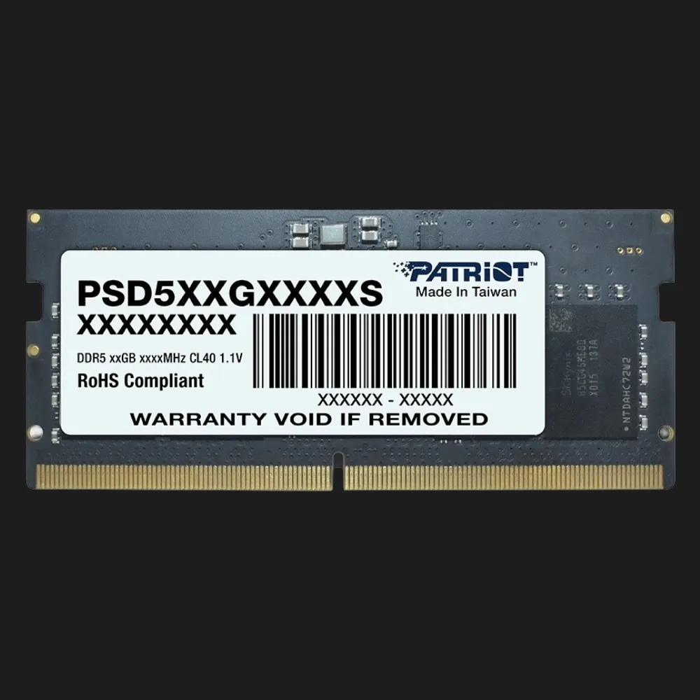 Оперативна памʼять Patriot Signature Line SO-DIMM DDR5 32GB 1x32GB 5600MHz (PSD532G56002S)