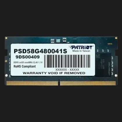 Оперативна памʼять Patriot Signature Line SO-DIMM DDR5 8GB 1x8GB 4800MHz (PSD58G480041S)