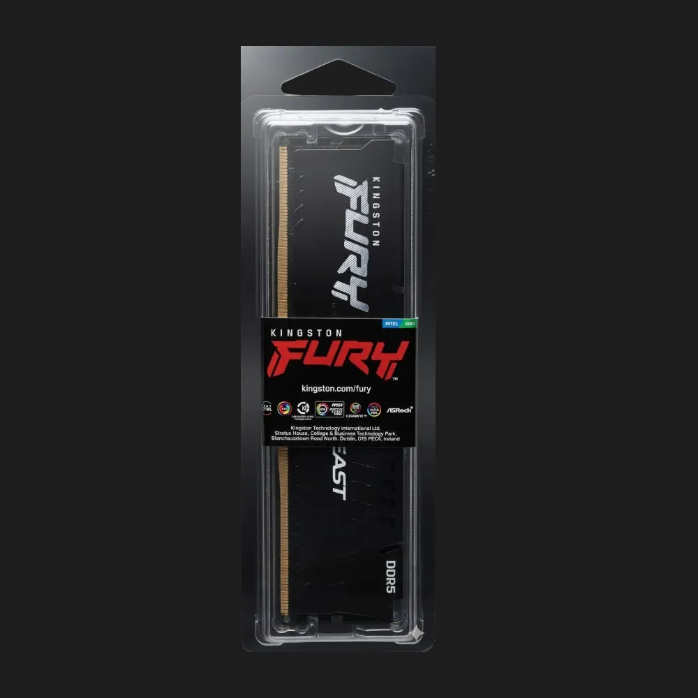 Оперативна памʼять Kingston Fury Beast DDR5 32GB 1x32GB 5600MHz (KF556C36BBE2-32)