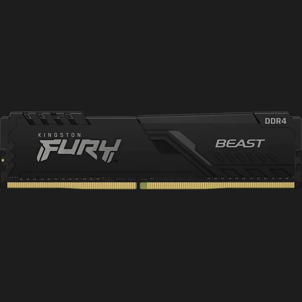 Оперативна памʼять Kingston Fury Beast Black DDR4 32GB 1x32GB 3200MHz (KF432C16BB/32)