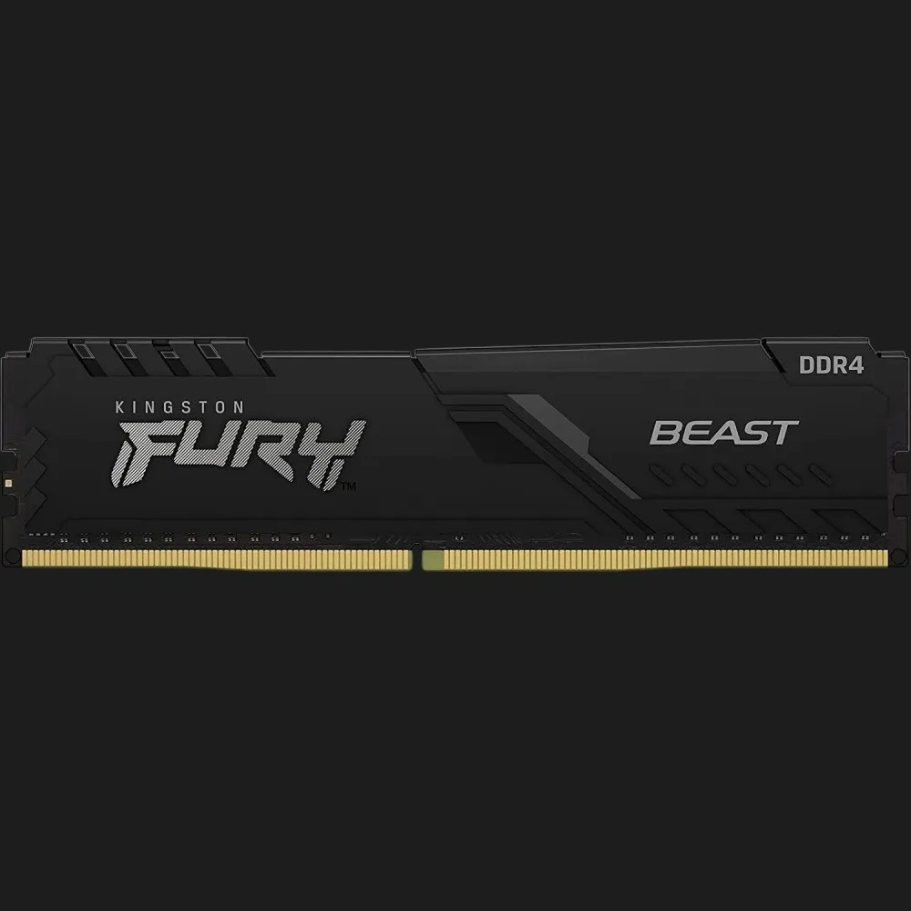 Оперативна памʼять Kingston Fury Beast Black DDR4 32GB 1x32GB 3200MHz (KF432C16BB/32)
