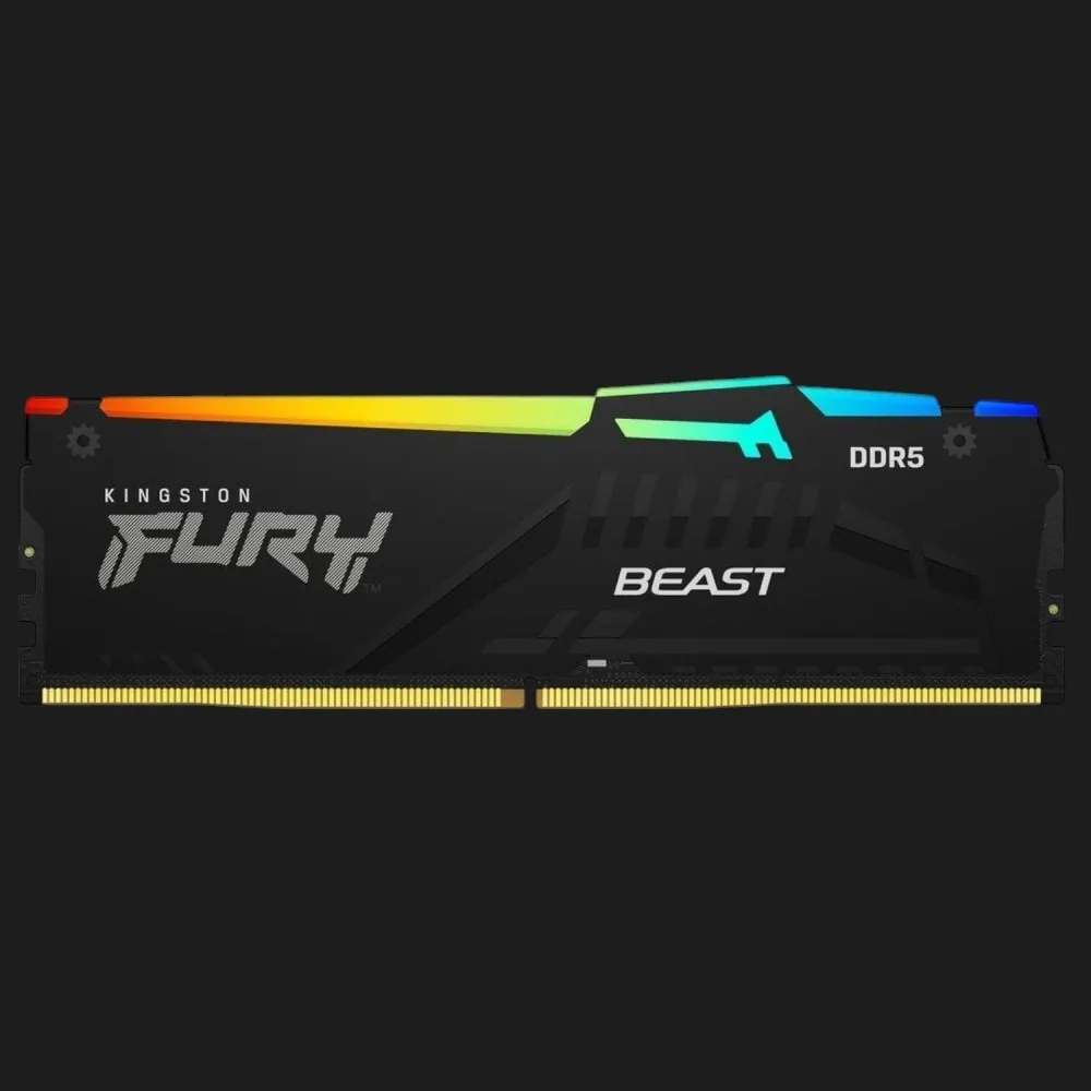 Оперативна памʼять Kingston Fury Beast RGB DDR5 32GB 1x32GB 5200MHz (KF552C40BB2A-32)