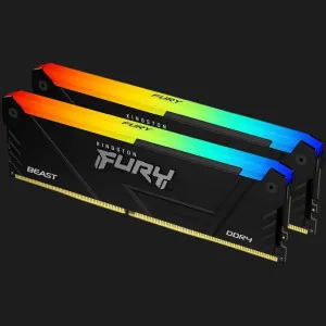 Оперативна памʼять Kingston Fury Beast RGB DDR4 16GB 2x8GB 3200MHz (KF432C16BB2AK2/16WP)