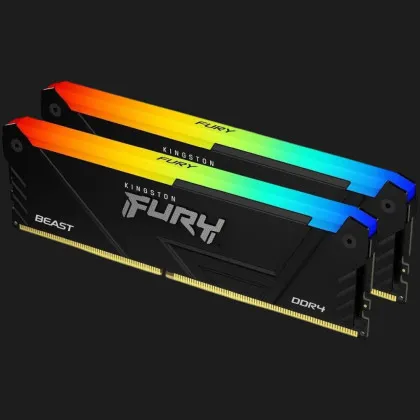 Оперативна памʼять Kingston Fury Beast RGB DDR4 32GB 2x16GB 3200MHz (KF432C16BB12AK2/32WP)