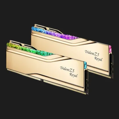 Оперативна памʼять G.Skill Trident Z5 Royal Gold DDR5 32GB 2x16GB 6000MHz (F5-6000J2836G16GX2-TR5G)