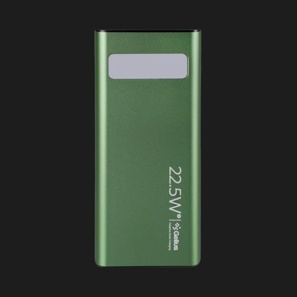 Зарядний пристрій Power Bank Gelius Lightstone GP-PB300i 20000mAh QC+PD 22.5W (Green)