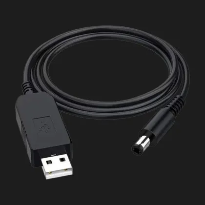 Кабель USB to DC 5.5x2.1мм, 12V 0.8 м (Black) в Чернігові