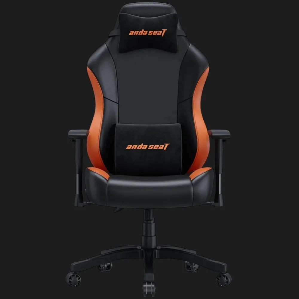 Крісло ігрове Anda Seat Luna Color Size L PVC (Black/Orange) (UA)