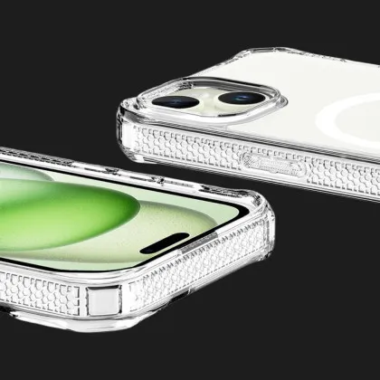 Чохол iTSkins HYBRID R CLEAR with MagSafe для iPhone 15 (Transparent)