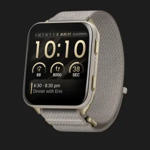 Garmin Venu X1 Soft Gold with Titanium Caseback and French Gray Nylon Band (010-02980-08/09) в Бердичеві