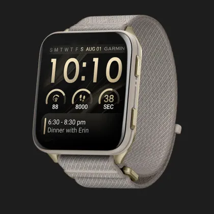 Garmin Venu X1 Soft Gold with Titanium Caseback and French Gray Nylon Band (010-02980-08/09) (Ultra)