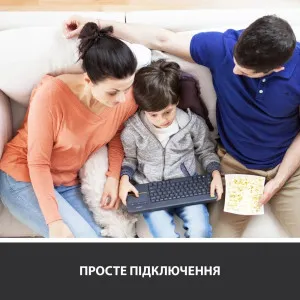 Клавиатура беспроводная Logitech K400 Plus (Black) (UA) в Александрии
