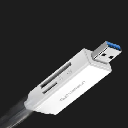 Кардрідер UGREEN CM104 USB 3.0 to TF + SD Dual Card Reader (White) (40753) в Чернігові