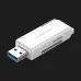 Кардридер UGREEN CM104 USB 3.0 to TF + SD Dual Card Reader (White) (40753)