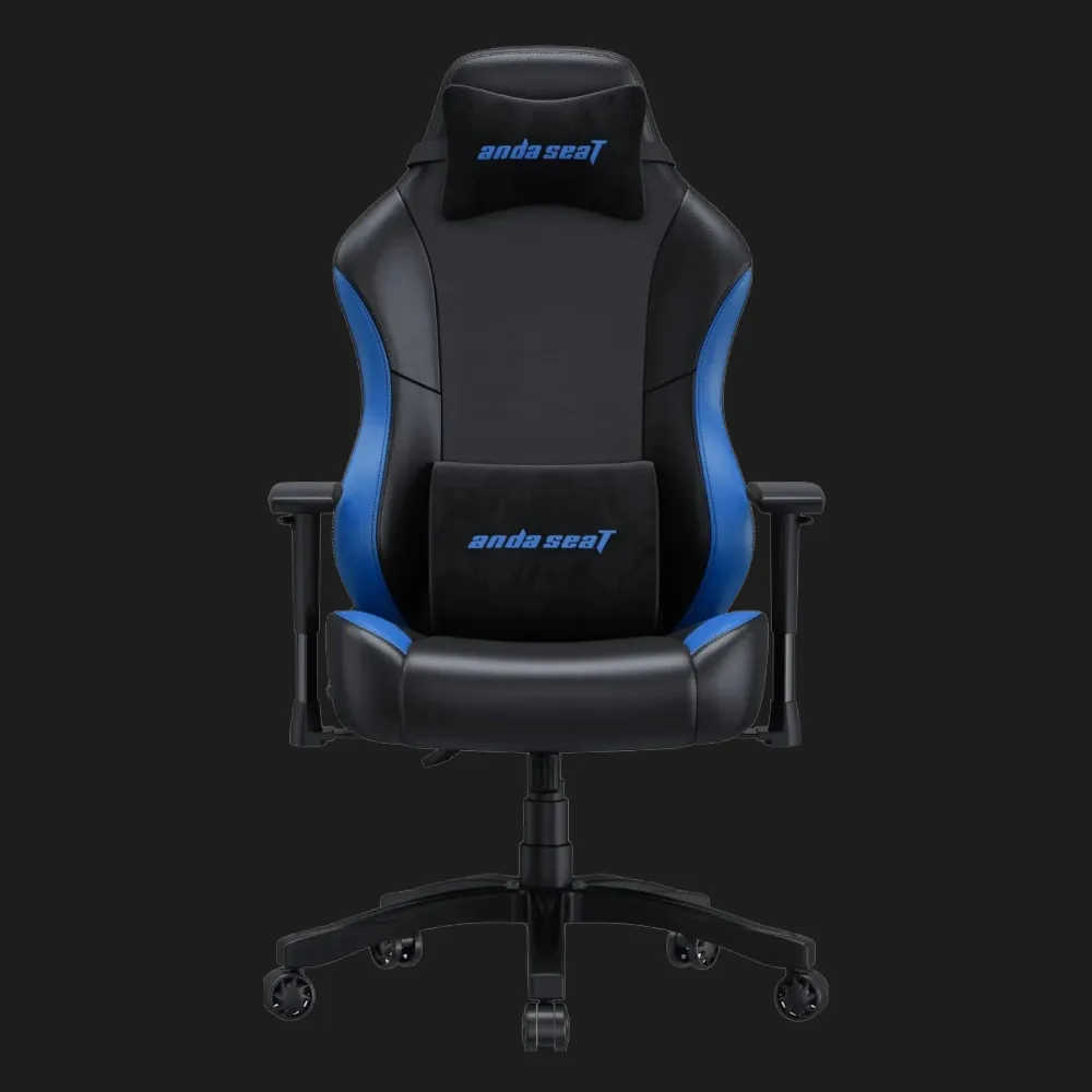 Крісло ігрове Anda Seat Luna Size L PVC (Black/Blue) (UA)
