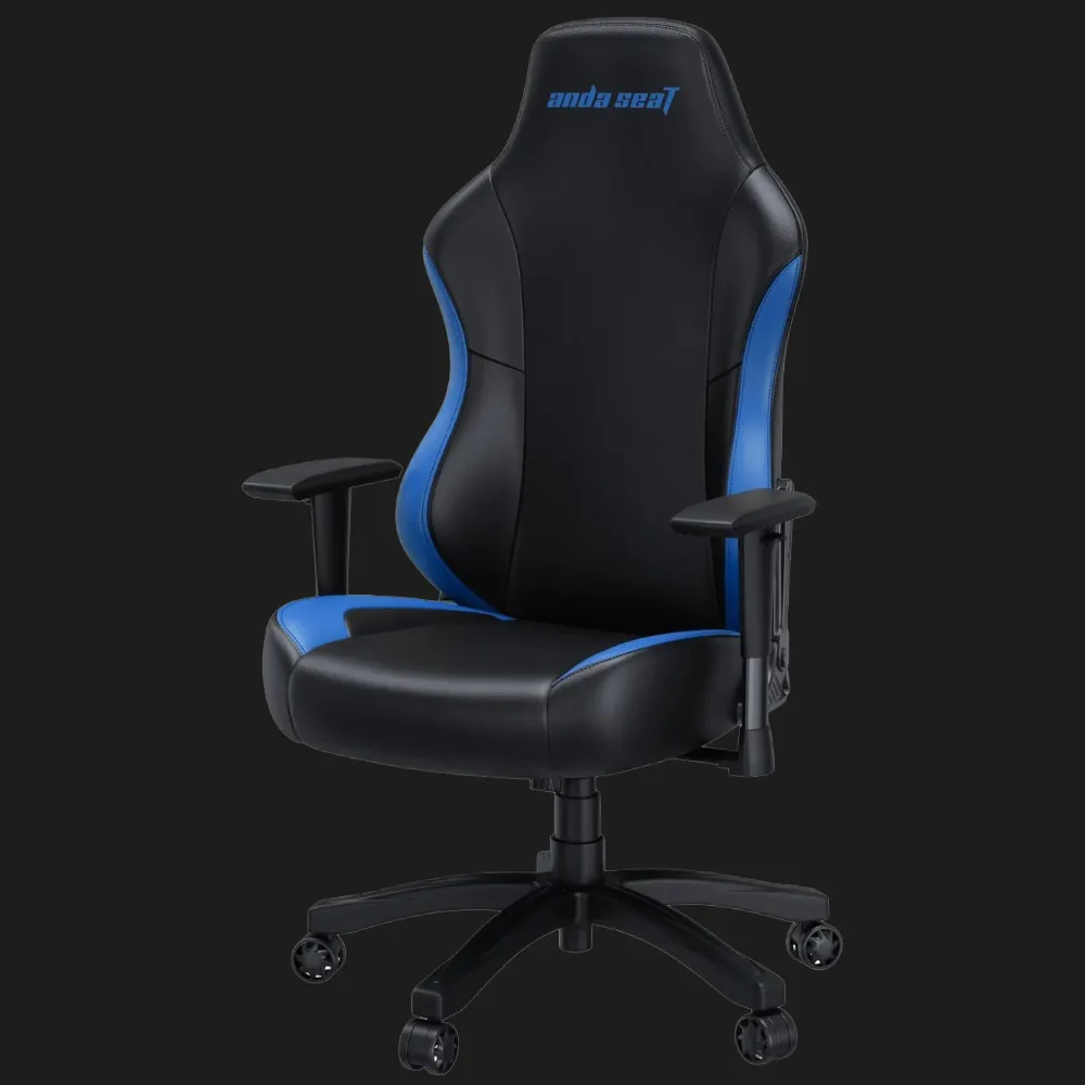 Крісло ігрове Anda Seat Luna Size L PVC (Black/Blue) (UA) — фото 8