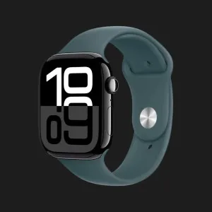 б/у Apple Watch Series 10 GPS 46mm Jet Black Aluminum Case with Lake Green Sport Band (M/L) (Хорошее состояние)