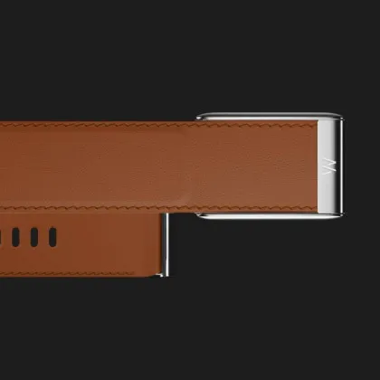 Ремешок Whoop LeatherLuxe Band Straight для Whoop 5.0 (Chestnut/Cream with Titanium) (Size L) в Сваляве