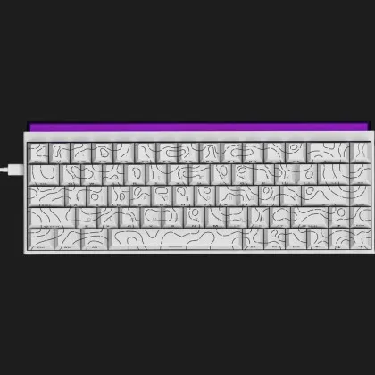Клавіатура Ajazz NK68 Red switches Side Contour (White) (UA)