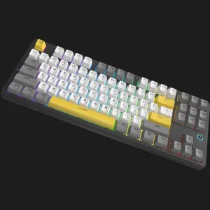 Клавіатура Ajazz AK870 V2 Flying Fish Switches (Black/Gray/Yellow) (UA) в Бродах